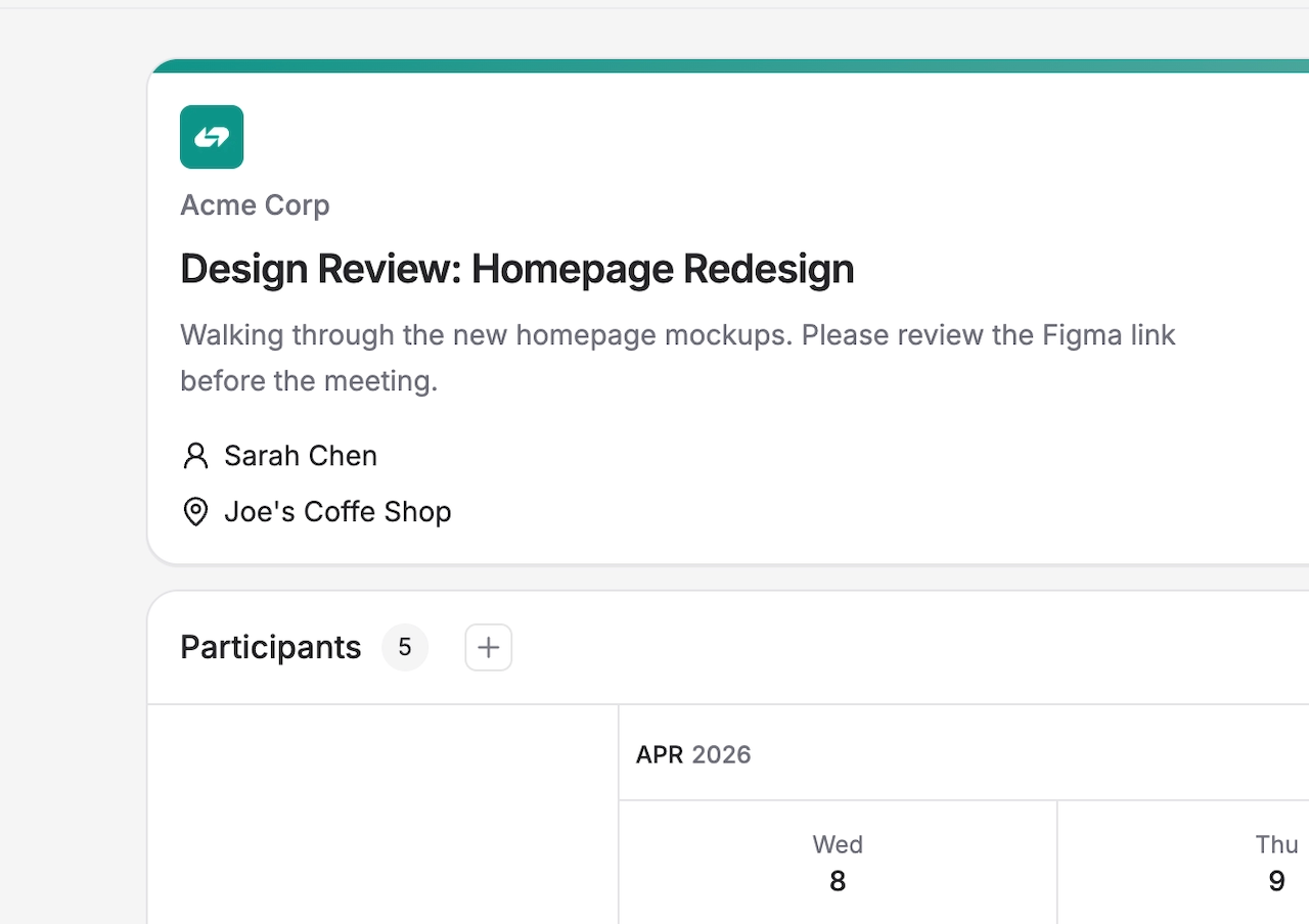 Branded scheduling poll